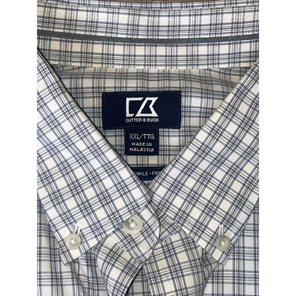 Cutter & Buck Easy Care Mens Long Sleeve Dress Shirt Size 2XL Stretch
